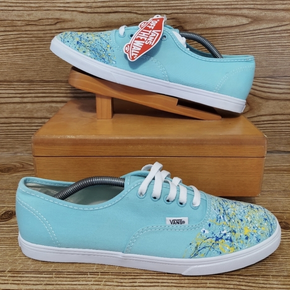 Sold NWT Vans Authentic Custom Splatter Paint Sneakers - Women's 9/Men's 7.5 - Picture 3 of 11